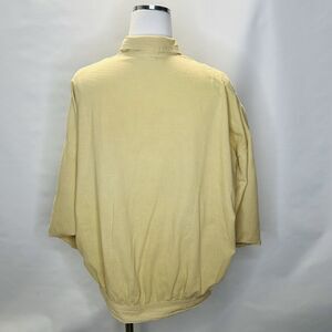 Color Me Cotton Shirt Women's Size Small Yellow Button Up Balloon Sleeve